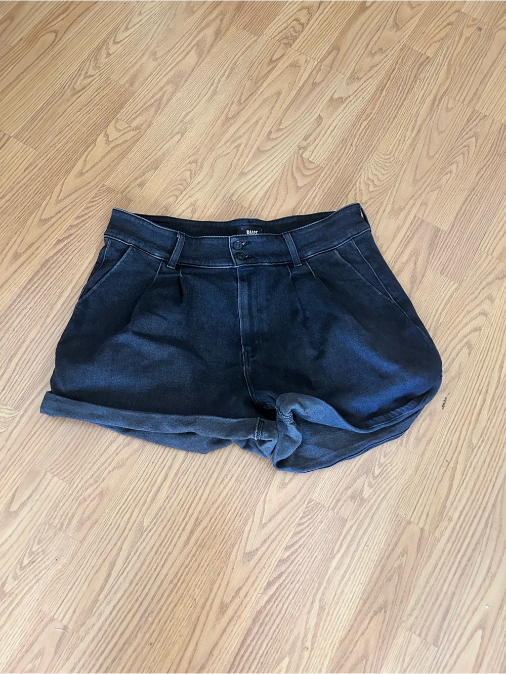 Paige Black Denim High-Rise Women’s Shorts